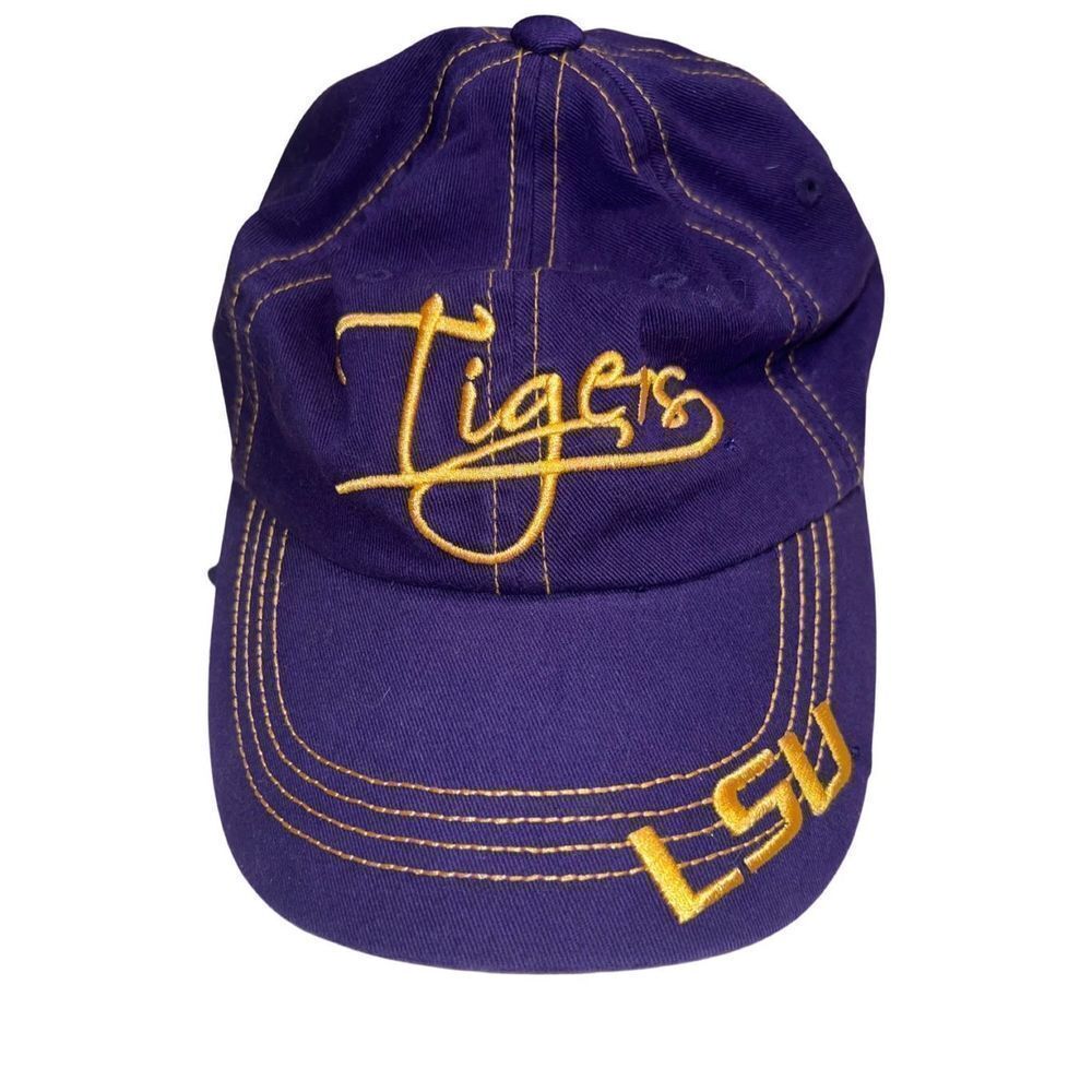 LSU Tigers Purple & Gold Baseball Cap Louisiana State University College Cap